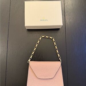 Rolex Mini Pouch with Gold Strap Dusty Rose
